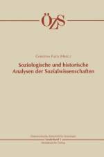 Soziologische Und Historische Analysen Der Sozialwissenschaften