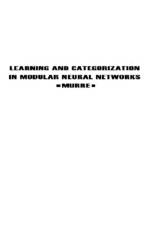 Learning and Categorization in Modular Neural Networks af Jacob M.J. Murre