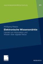 Elektronische Wissensmarkte af Professor Wolfgang (Technische Universitat Graz) Maass