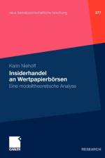 Insiderhandel an Wertpapierboersen af Karin Niehoff