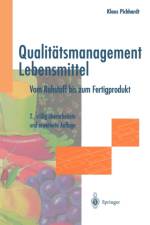 Qualitatsmanagement Lebensmittel af Klaus Pichhardt