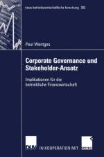 Corporate Governance und Stakeholder-Ansatz af Paul Wentges