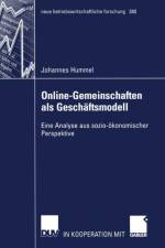 Online-Gemeinschaften als Geschaftsmodell af Johannes Hummel