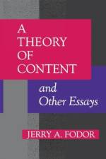 Theory of Content and Other Essays af Jerry A. (Professor) Fodor