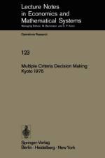 Multiple Criteria Decision Making Kyoto 1975