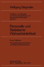Personelle und Statistische Wahrscheinlichkeit af Wolfgang Stegmüller