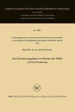 Entwicklungsgebiete Im Rahmen Der Oeec Und Ihre Foerderung af Hans Evers