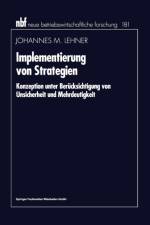 Implementierung Von Strategien af Johannes M Lehner