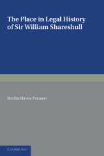The Place in Legal History of Sir William Shareshull af Bertha Haven Putnam