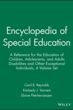 Encyclopedia of Special Education, 4 Volume Set af CR Reynolds