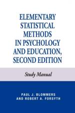 Elementary Statistical Methods in Psychology af Paul J. Blommers