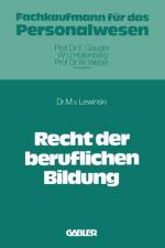 Recht Der Beruflichen Bildung af Manfred V Lewinski