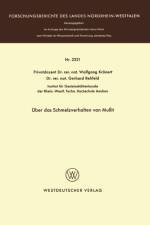 UEber Das Schmelzverhalten Von Mullit af Wolfgang Kroenert