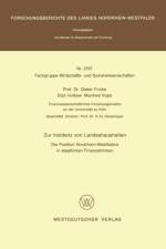 Zur Inzidenz Von Landeshaushalten af Dieter Fricke