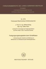 Fertigungsungenauigkeiten Beim Schaftfrasen af Wilfried Koenig