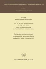 Temperaturwechselverhalten Tonerdereicher Feuerfester Steine Im Bereich Hoher Temperaturen af Wolfgang Kroenert