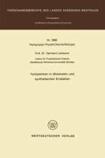 Farbzentren in Mineralen Und Synthetischen Kristallen af Gerhard Lehmann