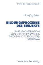 Bildungsprozesse Des Subjekts af Hansjoerg Sutter