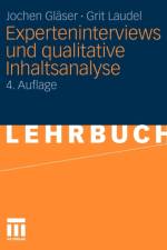 Experteninterviews und qualitative Inhaltsanalyse af Jochen Glaser