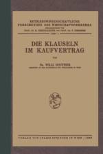 Die Klauseln Im Kaufvertrag af Wili Bouffier