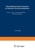 Wissenschaftstheoretische Kennzeichen Der Besonderen Betriebswirtschaftslehren af Fritz Philipp