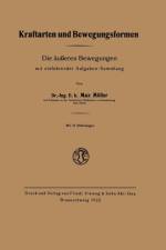 Kraftarten Und Bewegungsformen af Max Moeller