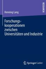 Forschungskooperationen Zwischen Universitaten Und Industrie af Henning Lang