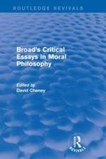 Broad's Critical Essays in Moral Philosophy (Routledge Revivals)