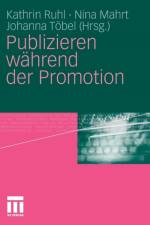 Publizieren Wahrend Der Promotion