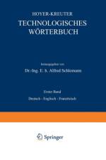 Technologisches Woerterbuch af NA Hoyer