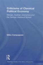 Criticisms of Classical Political Economy af Gilles (Universite Paris I Campagnolo
