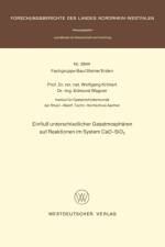 Einfluss Unterschiedlicher Gasatmosphearen Auf Reaktionen Im System CaO-Sio2 af Wolfgang Kroenert