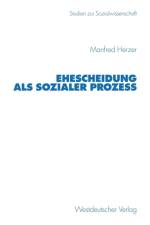 Ehescheidung ALS Sozialer Prozess af Manfred Herzer