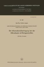 Die Informationsubertragung Bei Der Mikroskopie Mit Roentgenstrahlen af Gunther Langner