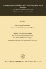 Studien Zur Anwendbarkeit Der Roentgen-Fluoreszenzanalyse Fur Die Quantitative Analyse af Karl Wohlleben