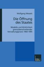 Die OEffnung Des Staates af Wolfgang Wessels