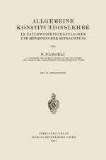 Allgemeine Konstitutionslehre af Otto Naegeli
