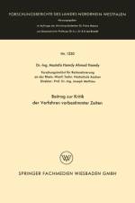 Beitrag Zur Kritik Der Verfahren Vorbestimmter Zeiten af Mostafa Hamdy Ahmed Hamdy