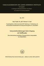 Interpretationsleistungen Beim Umgang Mit Schiffsradar af Werner H Tack