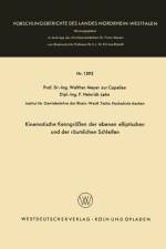 Kinematische Kenngroessen Der Ebenen Elliptischen Und Der Raumlichen Schleifen af Walther Meyer zur Capellen