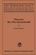 Theorie Der Psychotechnik af Fritz Giese