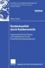 Kundenloyalitat Durch Kundenvorteile af Oliver Conze