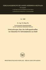 Untersuchungen UEber Das Auftragsschweissen Von Gesenken Fur Schmiedestucke Aus Stahl af Tin Ming Wu