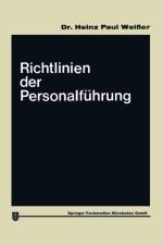 Richtlinien Der Personalfuhrung af Heinz Paul Weisser
