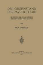Der Gegenstand Der Psychologie af Paul Haberlin