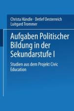 Aufgaben Politischer Bildung in Der Sekundarstufe I af Detlef Oesterreich