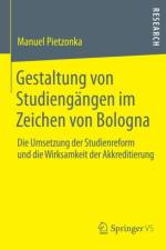 Gestaltung Von Studiengangen Im Zeichen Von Bologna af Manuel Pietzonka