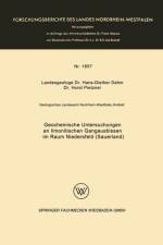 Geochemische Untersuchungen an Limonitischen Gangausbissen Im Raum Niedersfeld (Sauerland) af Hans D Dahm