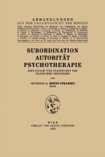 Subordination Autoritat Psychotherapie af Erwin Stransky