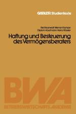 Haftung Und Besteuerung Des Vermoegensberaters af Heinz Roessler
